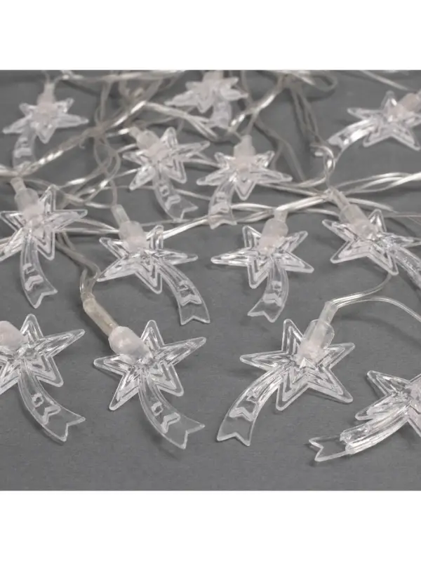 Гирлянда &laquo;Нить&raquo; 5 м с насадками &laquo;Комета&raquo;, IP20, прозрачная нить, 20 LED, свечение мульти (RG/RB), мигание, 220 В