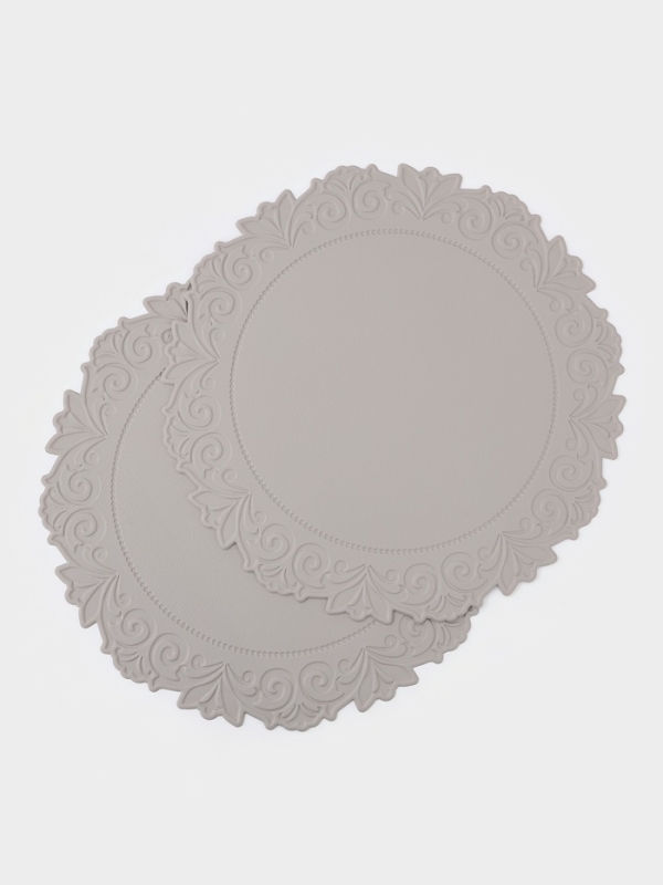 Набор салфеток сервировочных на стол Доляна, 2 шт, 38×38 см, серый Набор салфеток сервировочных на стол Доляна, 2 шт, 38×38 см, серый