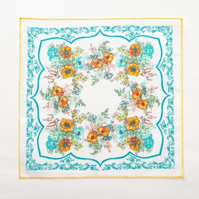 Платки носовые женские Этель  Платки носовые женские Этель "Цветочный узор" 30*30 см, (набор 12 шт), рис. МИКС,100% хлопок