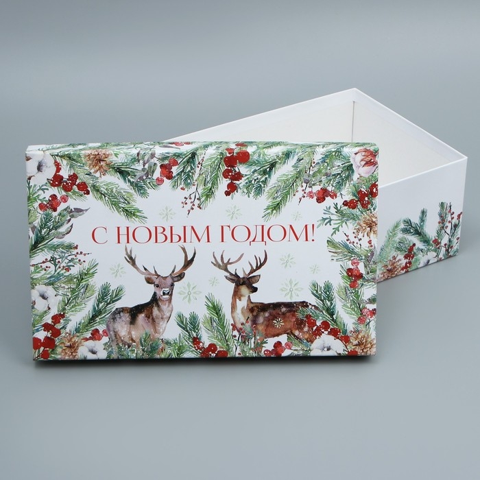 Набор подарочных коробок 6 в 1 «Новогодняя акварель», 20 х 12.5 х 7.5 ‒ 32.5 х 20 х 12.5 см, Новый год