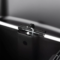 Ведро мусорное с педалью и доводчиком Luscan 30л,черное,прямоуг,металл