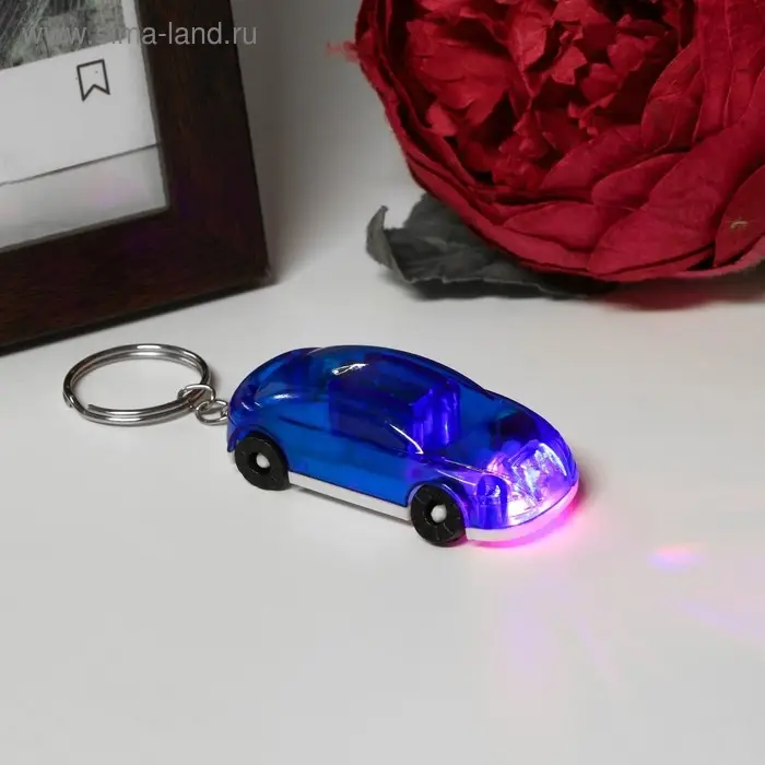 Фонарик свет на кольце  Фонарик свет на кольце "Яркий автомобиль" МИКС 5,3х1,8х2,3 см