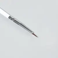 Кисть для дизайна ногтей, тонкая, 16.5 см, d=2×6 мм, белая