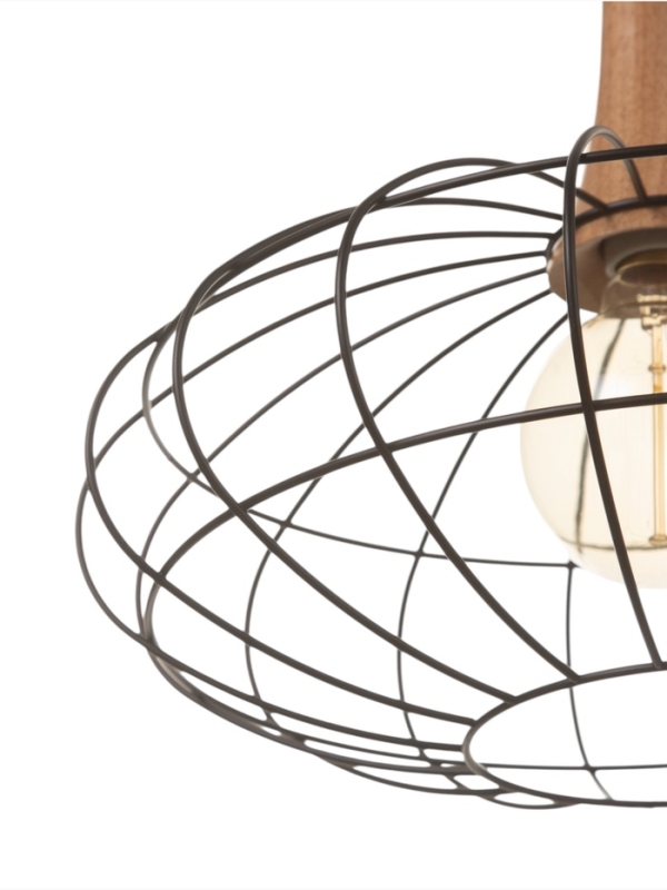 Светильник Светильник "Чикаго" 1х40Вт Е27 черный/коричневый 39х39х35(135)см