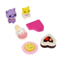 Набор фигурных ластиков, 6 штук, МИКС