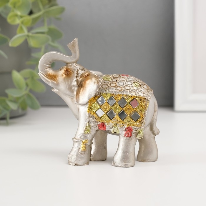 Сувенир полистоун зеркальные вставки (набор 7 шт) Сувенир полистоун зеркальные вставки (набор 7 шт) "Стадо слонов"11, 10, 8,5, 8, 7, 6,3;5,3см