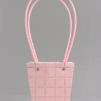 Сумка для цветов розовая влагостойкая, 13x9.5x13±5% см Сумка для цветов розовая влагостойкая, 13x9.5x13±5% см