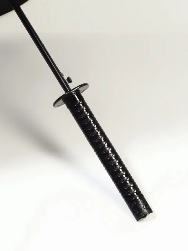 Зонт - трость полуавтоматический &laquo;Катана&raquo;, эпонж, 16 спиц, R=51/60 см, d=102 см, чёрный