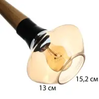 Светильник &laquo;Джон&raquo; 1&times;40 Вт Е27 черный/коричневый 17.5&times;15.5&times;42(142)см