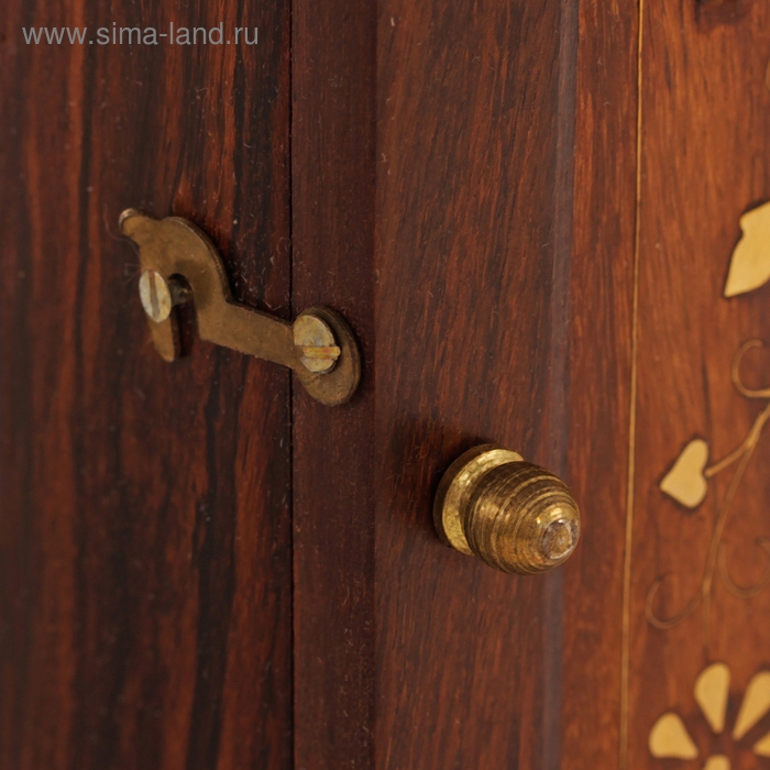 Ключница дерево Ключница дерево "Цветы с сердечками" 6х16х24 см