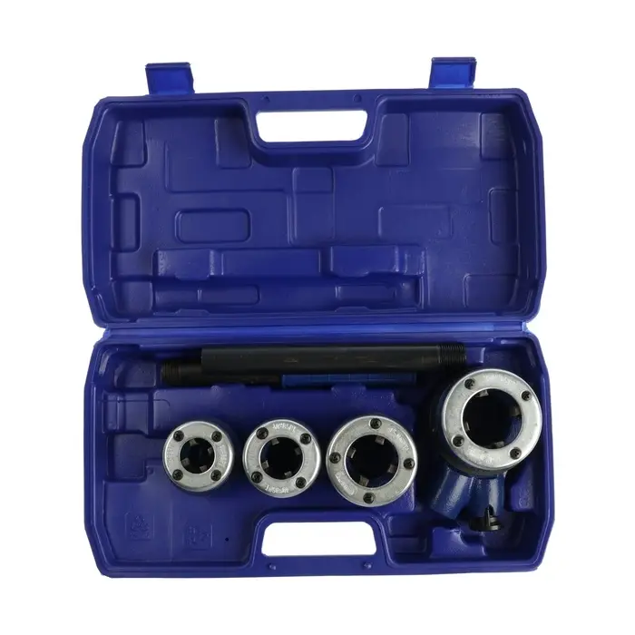 Набор клуппов трубных ТУНДРА, 1/2"-3/4-1-1 1/4" + трещотка в сборе, 7 предметов