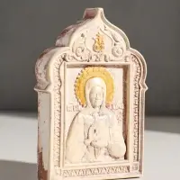 Икона "Святая Матрона" с подвесом размер 12х8х2 см, гипс, роспись