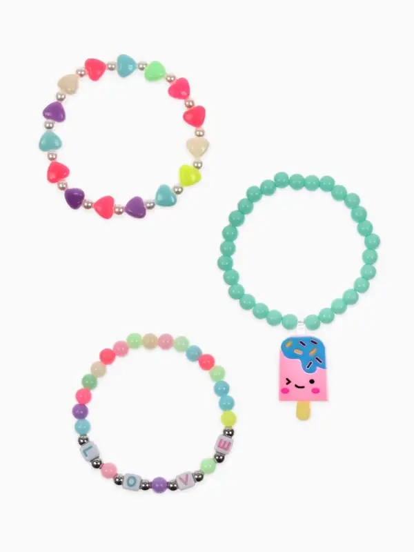 Набор детских браслетов &laquo;Выбражулька. Эскимо&raquo;, d=5 см, разноцветные