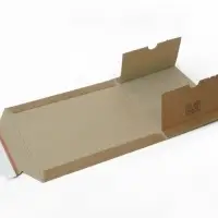 Коробка почтовая А6, 147&times;126&times;10 - 40 мм, гофрокартон, без подсказа, отрывная лента