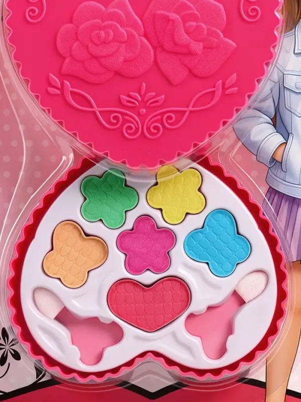 Набор косметики для девочки &laquo;Сердечко&raquo; тени 6 цветов + 2 аппликатора