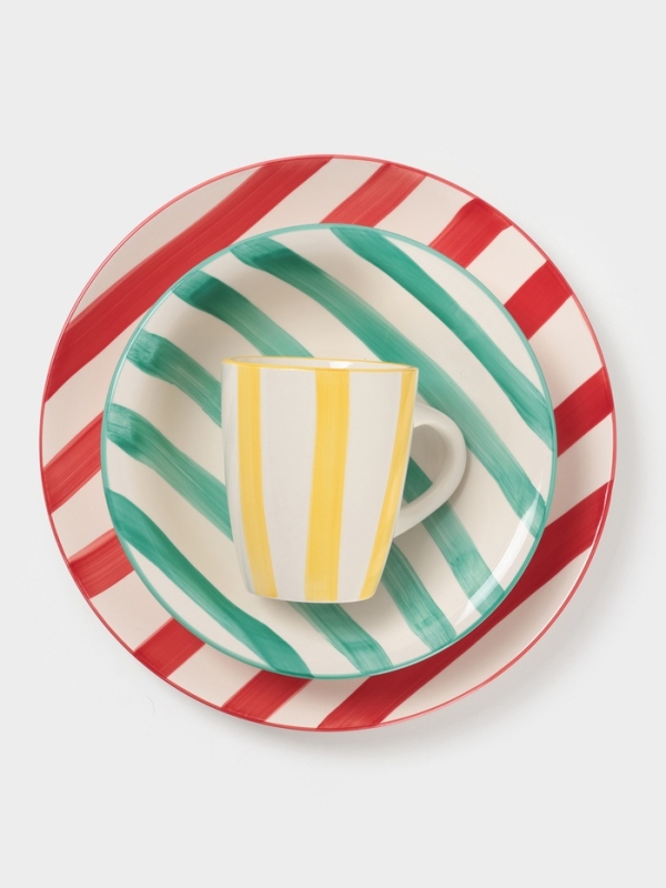 Тарелка Доляна Тарелка Доляна "Райе" 19см, 19,5х2, цвет красный