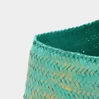 Корзинка плетёная &laquo;Голден мини&raquo;, 30&times;30&times;20 см, голубая