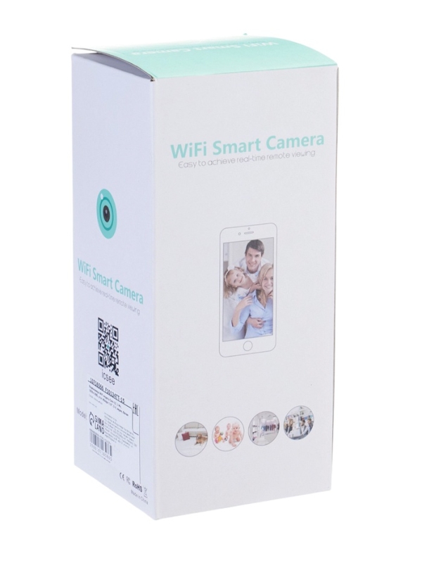 Видеокамера WiFi Cam-12, 2 Мп, 1920×1080, угол обзора 110°, 5 V, экран, белая