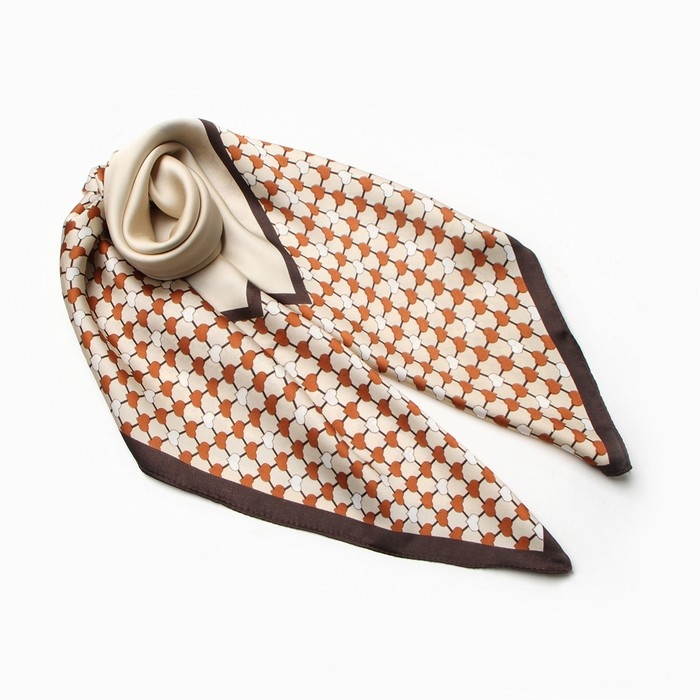 Платок женский MINAKU 70*70 см, коричневый Платок женский MINAKU 70*70 см, коричневый