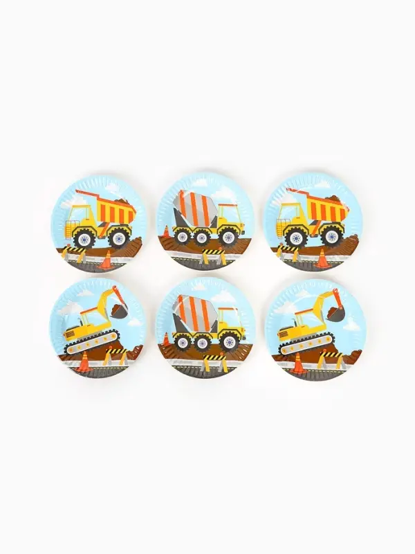 Тарелка одноразовая бумажная &laquo;Техника&raquo;, 17см, 6 шт