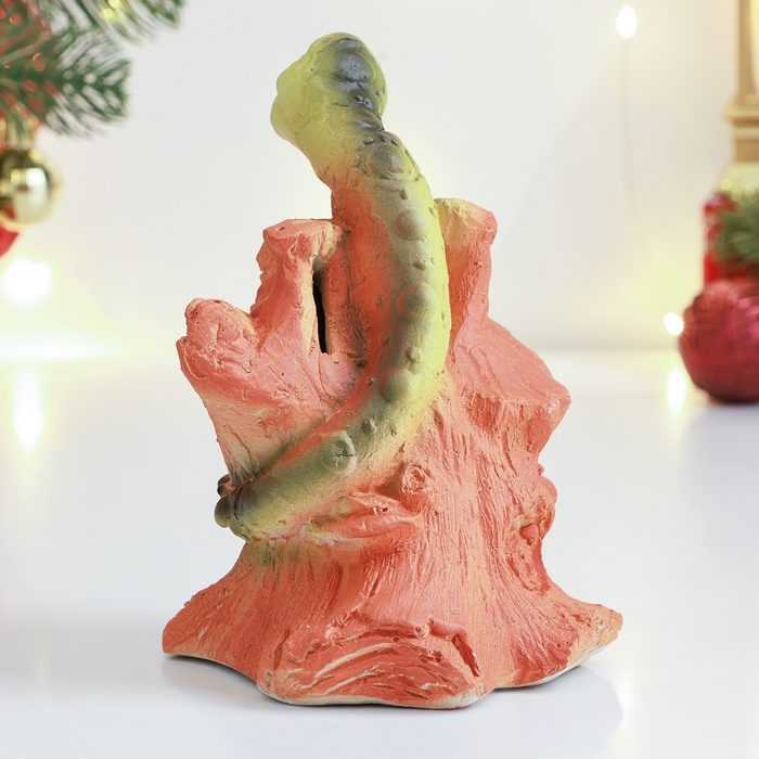 Новый год. Символ 2025. Копилка Новый год. Символ 2025. Копилка "Змея на ветке" 10х10х16см