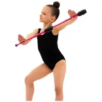 Булавы для художественной гимнастики вставляющиеся Grace Dance, 36 см, цвет розовый/чёрный