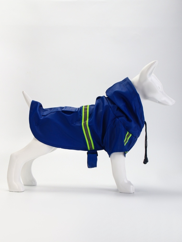 Куртка для собак с подкладом, размер XL (ДС 40, ОГ 56 см, вес 10-18 кг), синяя