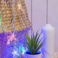 Гирлянда &laquo;Нить&raquo; 5 м с насадками &laquo;Комета&raquo;, IP20, прозрачная нить, 20 LED, свечение мульти (RG/RB), мигание, 220 В