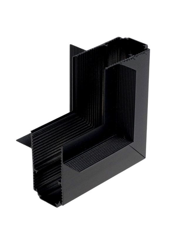 Коннектор угловой для магнитного шинопровода, серия "Broad", скрытый монтаж, алюминий