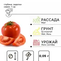 Семена Томат "Засолочное Чудо", среднеранний, цп, детерминантный, среднерослый 0,05 г