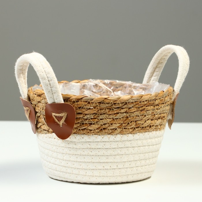 Корзина плетеная, рогоз, 19 x 12 x 14 см Корзина плетеная, рогоз, 19 x 12 x 14 см