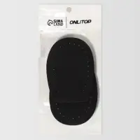 Подпяточники для обуви, кожаные, 10&times;7 см, пара, чёрные