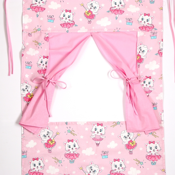 Ширма для кукольного театра «Кошечки в сарафанах», текстиль, р-р 120х60 см Ширма для кукольного театра «Кошечки в сарафанах», текстиль, р-р 120х60 см