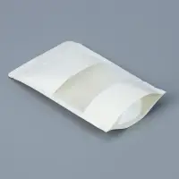 Пакет Zip-lock Крафт, белый, с прямоугольным окном, 12&times;20 см