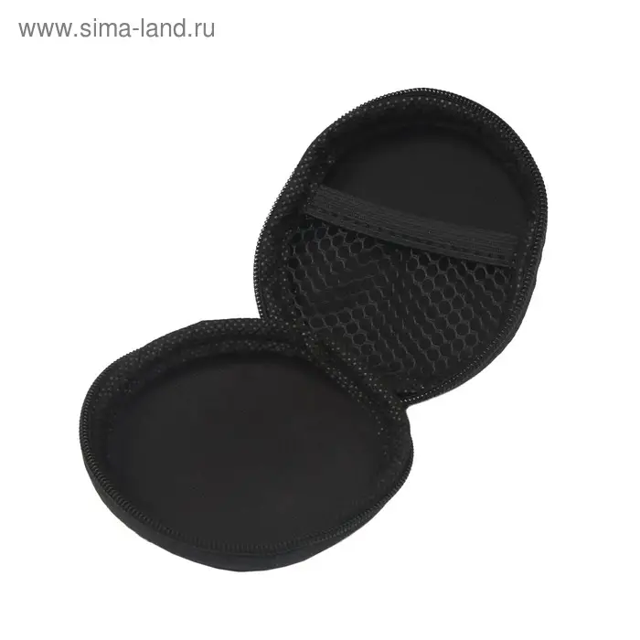 Футляр для наушников Luazon, круглый 8&times;8&times;3 см, кожзам