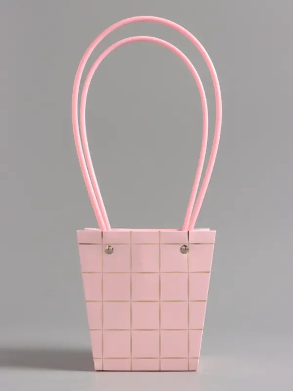 Сумка для цветов розовая влагостойкая, 13x9.5x13±5% см Сумка для цветов розовая влагостойкая, 13x9.5x13±5% см