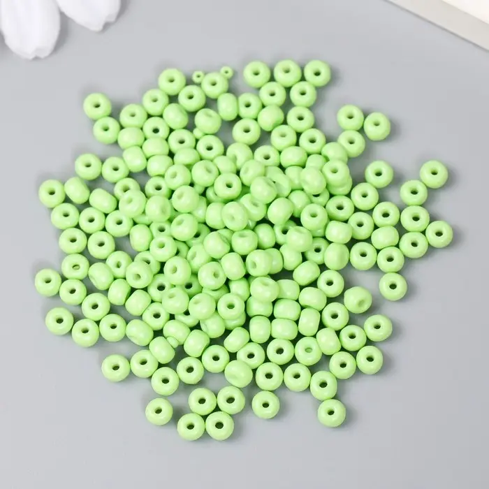 Бисер стекло 6/0  Бисер стекло 6/0 "Фисташковый" 15 гр