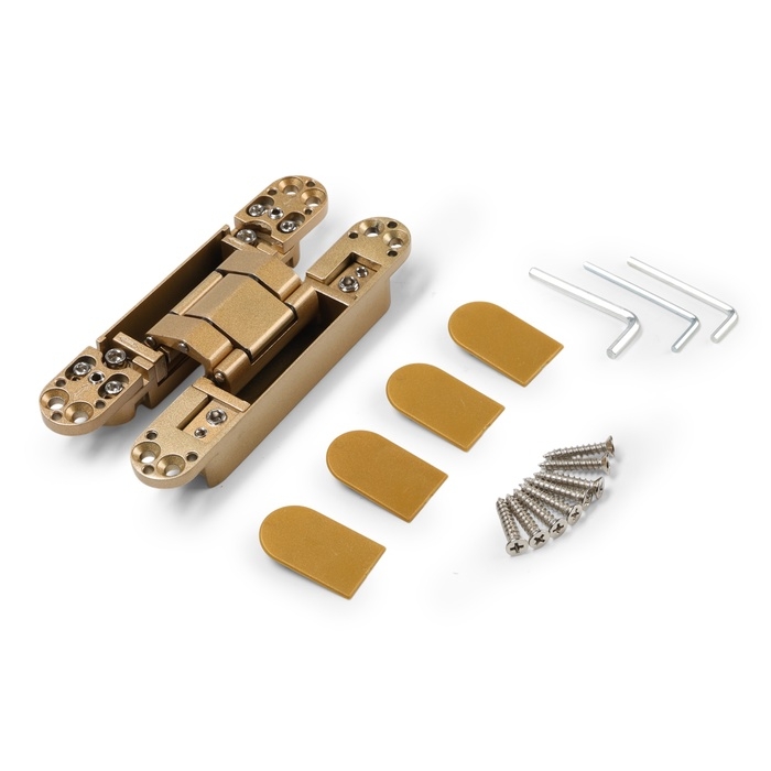 Петля скрытой установки LOCKLAND, 25х150 мм, с 3D-регулированием, цвет матовое золото