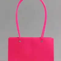 Сумка переноска для цветов, влагостойкая, фуксия, 22&times;10.5&times;13.5 см