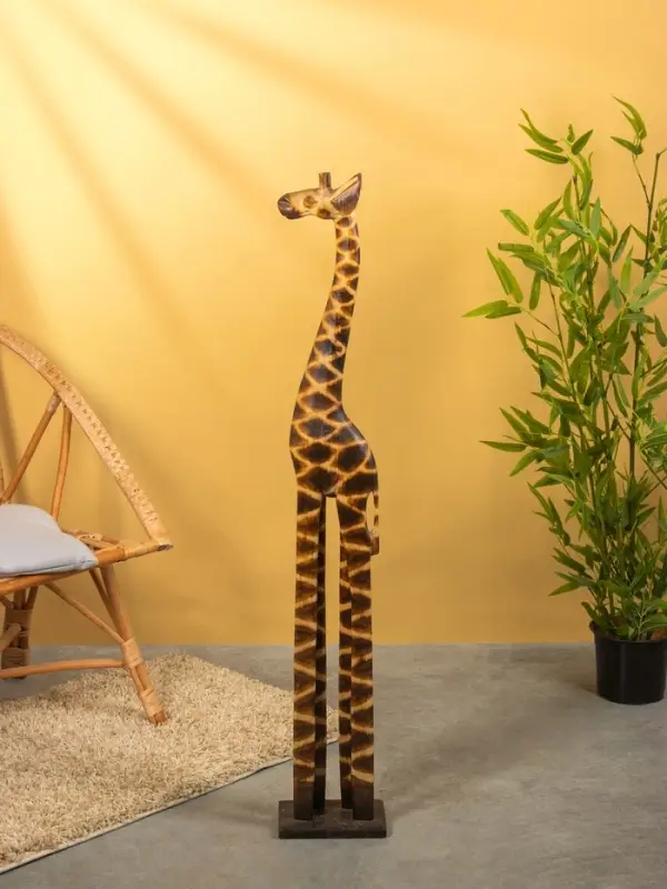 Сувенир Сувенир "Жираф" дерево 20х13х120 см, цв. бежево-коричневый