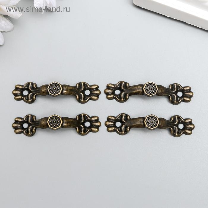 Ручка для шкатулки металл (набор 4 шт) 4,2х0,7х0,5 см Ручка для шкатулки металл (набор 4 шт) 4,2х0,7х0,5 см