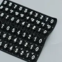 Брелок для ключей с номером телефона, пластиковый, чёрный