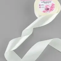 Лента атласная, 40 мм, 23&plusmn;1 м, нежно-бежевая