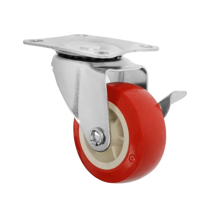 Колесо мебельное, d=65 мм, на площадке, с фиксатором, 4 шт. TMP