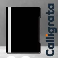 Папка - скоросшиватель Calligrata, А4.160 мкм, чёрная, прозрачный верх