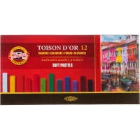 Пастель сухая худож. мягкая TOISON D`OR 8582 12цв/наб карт 8582012001KS