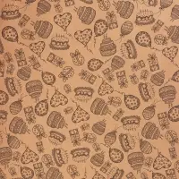 Крафт бумага «Праздник» черный на коричневом фоне, 0.7×10±5% м, 60 г Крафт бумага «Праздник» черный на коричневом фоне, 0.7×10±5% м, 60 г