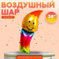 Воздушные шары фольгированные 38" «Свеча градиент»