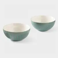 Салатники Доляна &laquo;Винтаж&raquo;, d=15 см, набор 2 шт., керамика, бирюзовые