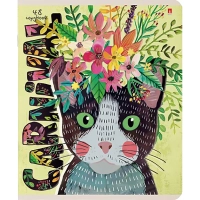 Тетрадь общая А5 ,48л, клетка,скрепка, КАРНАВАЛ NEW, 5 шт в уп,7-48-437/5